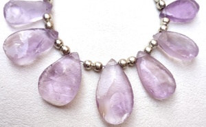 <b>Top</b> Quality 1 Strand Natural <b>Pink</b> Pear Shape Handcut Rough Ametrine Gemstone Collection Style Cut Wholesale - Product Image 5