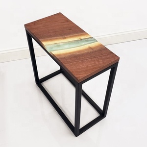 Customisable Size Modern Living Console <b>Table</b> Handmade Antique Solid Live Edge Wood Indian <b>Epoxy</b> <b>Resin</b> <b>for</b> Hotels Living Room - Product Image 1