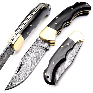 Couteau pliant de poche en acier, fait main, de qualité supérieure, pour damas (ZR528) - Product Image 2