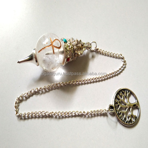 Cristal de cuarzo Ankh bola grabada péndulo al por mayor piedra preciosa única Dezine - Product Image 1