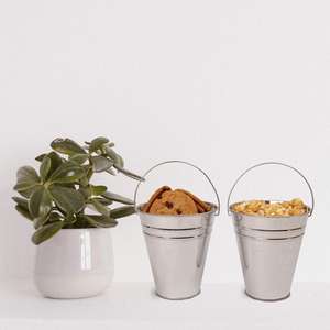 Cubo de metal galvanizado personalizado para el hogar, oficina, cocina, cestas de almacenamiento, cesta de regalo elegante, estilo Cubo Rubik - Product Image 6