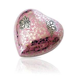 Cœur commémoratif en laiton métallique, ombré avec support pour cas d'anniversaire, de couleur violet platine, animaux domestiques - Product Image 4