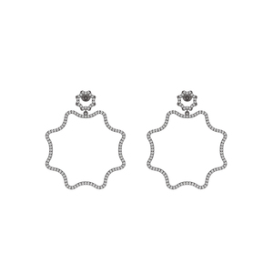 925 <b>Sterling</b> <b>Silver</b> 2024Latest Design Designer Pave Set Diamond <b>Earrings</b> - Product Image 1
