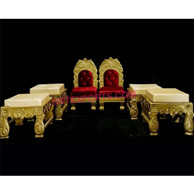 伝統的な結婚式の曼荼羅の低い椅子セットインドの結婚式の曼荼羅の椅子メーカーインドの結婚式の結婚披露宴の家具
