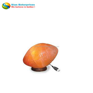 Lámparas de Sal Rosa de Rugby Miniatura, Ecológicas, Hechas a Mano, con Diseño Tallado por Sian Enterprises - Product Image 3