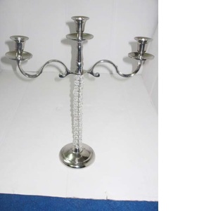 Durable Silver Single Light Metal Candlestick <b>Holder</b> for Home Hotel Wedding Decor Elegant Centre Piece for <b>Lanterns</b> & <b>Candles</b> - Product Image 2