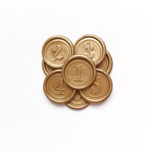 Tự Làm Tùy Chỉnh Thiết Kế Niêm Phong Sáp Bạn Sở Hữu Logo Monogram Sticker Tem - Product Image 1