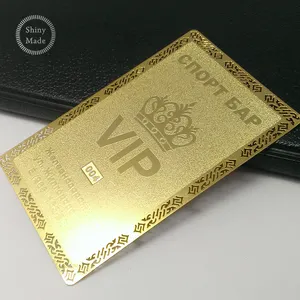 सोने वीआईपी सदस्यता कार्ड धातु व्यापार कार्ड के साथ कस्टम लोगो