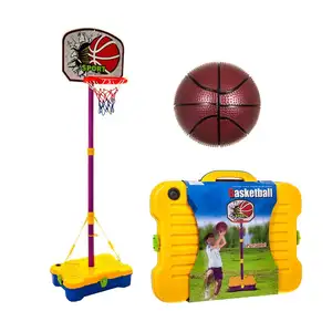 Portable Adjustable Junior Basketball With Ball Stand Play Sports Outdoor Set Free Standing Comes Case Garden Beach Party Fun