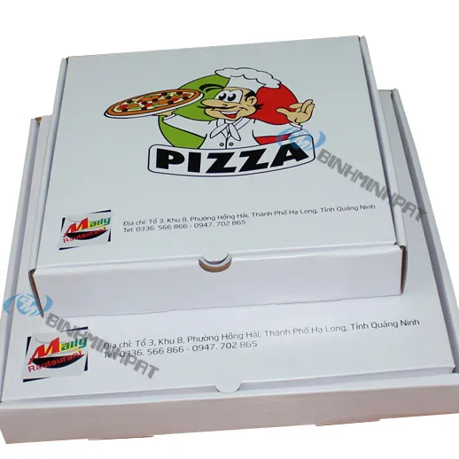 Custom Size Papier Pizza Doos Voor Voedsel Verpakking