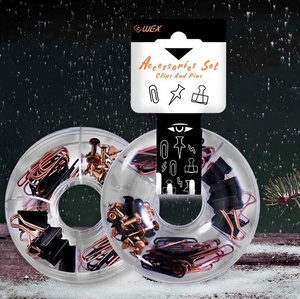 Doreen — boîte à articles de papeterie Vintage, la dernière chance acheter des barrettes très mignonnes en papier noir et Rose - Product Image 2