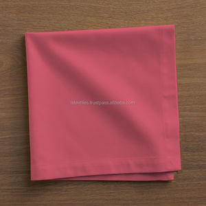 Custom logo white 45x45cm and 50*50cm Size 100% cotton napkin - Product Image 2