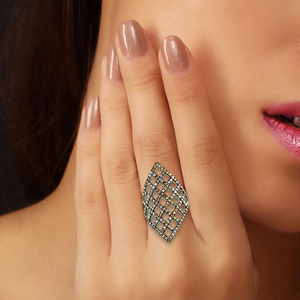 สีขาวธรรมชาติปูเพชรแฮนด์เมด925แหวนเงินโดย Metarock อัญมณีขายส่งของขวัญสำหรับเธอ - Product Image 2