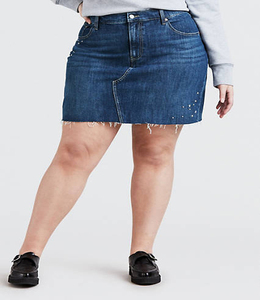 กระโปรงสั้นเอวสูงสำหรับผู้หญิงผ้าคอตตอนผ้าสแปนเด็กซ์สำหรับตกแต่งกระดุมไซส์ใหญ่พิเศษ - Product Image 2