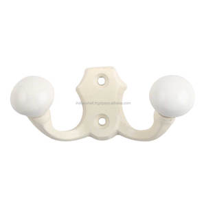 Bulk Handmade High Quality Ceramic Wall Mount <b>Hooks</b> Iron Heavy Duty Wall Hanger Cream <b>Decorative</b> <b>Coat</b> <b>Hooks</b> WWH-476 - Product Image 1