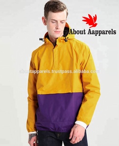 Nouvelle veste coupe-vent en nylon PVC 100% pour homme avec demi-zip et logo personnalisé - Product Image 6