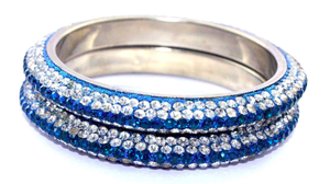 Bracelet indien en verre et Zircon, fin, en métal, nouvelle collection - Product Image 3