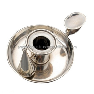 Highest Quality Candle Holder Handmade Hotel Decoration Silver <b>Candlestick</b> Holder <b>Brass</b> Chamberstick Candle Holder - Product Image 6
