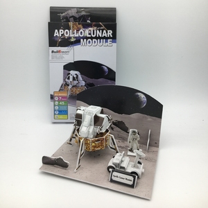 Puzzles en papier à faire soi-même, modèle de <span class=keywords><strong>module</strong></span> <span class=keywords><strong>lunaire</strong></span> Apollo 3D, kit de modèle - Ensemble de jouets spatiaux avec rover <span class=keywords><strong>lunaire</strong></span> et plan d'atterrissage sur la lune - Product Image 3