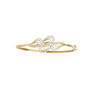 Venta al por mayor mejor precio Vintage redondo brillante corte diamante oro brazalete pulsera para compromiso boda aniversario o fiesta - Product Image 1