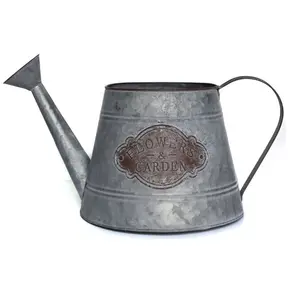 Regadera galvanizada de estaño, acabados de bronce y cobre, maceta de Metal sólido para plantas de jardín, decoración del hogar, maceta de Metal - Product Image 1