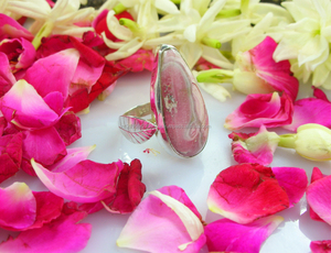 Anillo de Rodocrosita de piedras preciosas de Plata de Ley 925 hecho a mano de alta calidad, joyería de boda india para mujer - Product Image 2