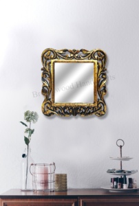 Hot Selling Best Quality Antique Design Handmade Wooden Mirror <b>Frame</b> Wall <b>Mount</b> Dressign Mirror for Decor and Dressing Use - Product Image 2