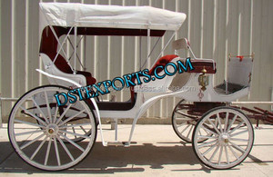 Blanco negro carruaje Landau-transporte de lujo Landau estilo caballo carruaje victoriana Brougham caballo carruaje - Product Image 5