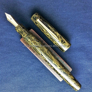 Stylo à fontaine personnalisé japonais de haute qualité, m, natsum, couleur jaune, fait en ébène de haute qualité - Product Image 1