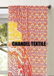 Ombre Mandala Handmade Valences 2PC Cotton Door <b>Curtains</b> Set Door Hanging Window Voile Door <b>Curtain</b> Decorative Ethnic Ombre Art - Product Image 5