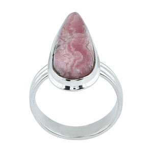 Poire Forme Rhodochrosite Gemstone 925 Bague En Argent Sterling Bijoux À La Mode Plaqué Argent Anneau À La Mode pour Unisexe - Product Image 2