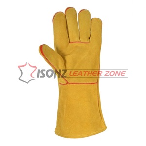 Gants de sécurité Tig de taille XL en cuir de vache fendu résistant à la chaleur, anti-coupures, antidérapants avec fonction anti-impact pour le travail - Product Image 5