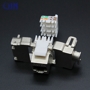 Cat6a Module trapézoïdal en alliage de zinc FTP blindé sans outil <span class=keywords><strong>RJ45</strong></span> Test de DTX-1800 de passage de Jack Keystone - Product Image 1