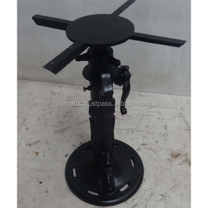 Base de mesa de hierro fundido americano antiguo, diseño de manivela de una sola pierna, ajustable a mano para el hogar, Bar, cafetería, muebles de Metal Industrial - Product Image 2