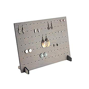 Présentoir en bois pour boucles d'oreilles, avec clou en bois - Product Image 1