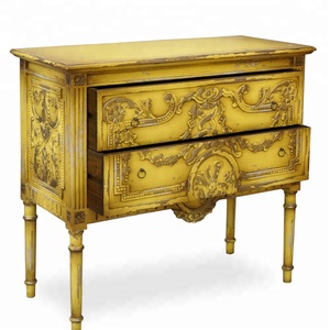 ฝรั่งเศสโบราณตู้ไซด์บอร์ดเฟอร์นิเจอร์ห้องนอนตู้เสื้อผ้าเฟอร์นิเจอร์บ้านไม้หน้าอก 2 ลิ้นชักอินโดนีเซีย - Product Image 3