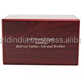 Solid Wood American Style Funeral Urn by Brassworld India - Product Image 4