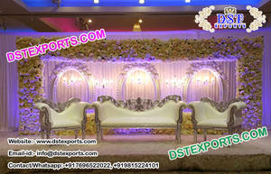 Musulman D'or de Mariage toile de Fond Sculptés Cadres Photo FRP Moderne Panneau de Toile De Fond De Mariage De Mariage Élégant Autoportants Panneau Photo - Product Image 6