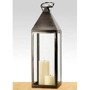 Lanterne à bougie en acier inoxydable finition cuivre avec poignée pour décoration de Noël Porte-bougie artisanal - Product Image 4
