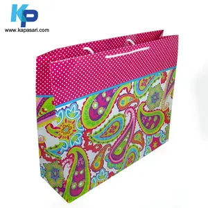 Bolso de papel con patrón Jumbo Batik para mujer, bolsa de regalo de compras, informal
