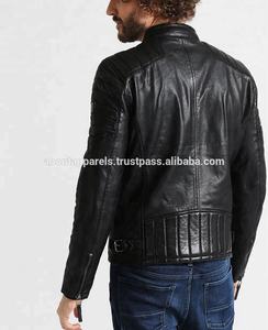 Vente en gros OEM sur mesure à la mode grande taille en peau de mouton agneau veste en cuir manteaux hiver imprimé fermeture à glissière fourrure - Product Image 6