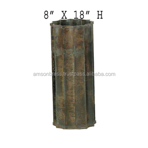 Juego de 3 macetas de lujo para decoración de jardín, maceta de Metal, diseño en relieve para decoración de jardín - Product Image 6