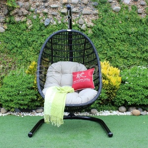 คอลเล็คชั่นนกอินทรีสไตล์ RAHM-002A 3เฟอร์นิเจอร์กลางแจ้งขายดีที่สุดทนรังสียูวีทุกสภาพอากาศเก้าอี้ไข่หวายสำหรับสวน - Product Image 1