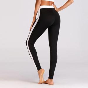 Legging slim rayé noir long pour femmes, pantalon d'entraînement Push Hip, nouvelle collection - Product Image 4