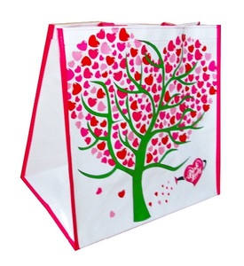 Durable Ecológico 120gsm PP Tejido Estilo de dibujos animados Cierre de hombro Bolsas de compras medianas Reutilizables para la vida diaria Compras - Product Image 1