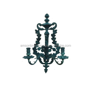 Support mural traditionnel marocain, porte-bougie en laiton métallique - Product Image 5