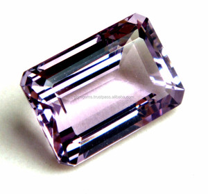 พลอยอเมทิสต์ธรรมชาติสีชมพูอ่อนทรงไข่มรกตหมอนอิงหลายรูปทรงตัดเหลี่ยมเพชรพลอยเทียบขนาดอัญมณีหลวม - Product Image 1