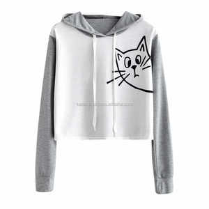 Women's Stylish Comfortable 100% Cotton Eco-Friendly Crop Top <b>Hoodie</b> KFHW03 <b>Christmas</b> 3D Color Triangles Design Winter Season - Product Image 2