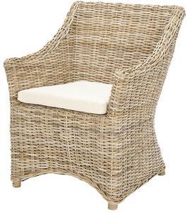 Chaise de salle à manger en rotin gris Kubu naturel - Design moderne écologique et durable pour le mobilier de salle à manger - Product Image 3