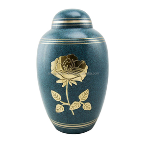 Urna de cremación plateada Cielo Azul Pájaros Volar Grabado Urnas de cremación Recuerdo Metal Aluminio Urna de cremación Tradicional - Product Image 6